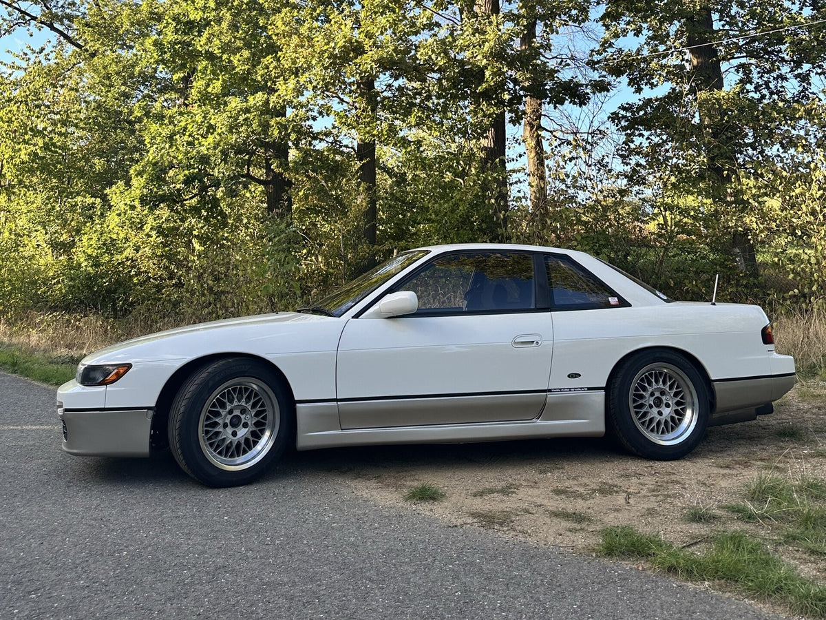 1993 Nissan Silvia Q's (PS13) — White/Silver Two-Tone - Image 2