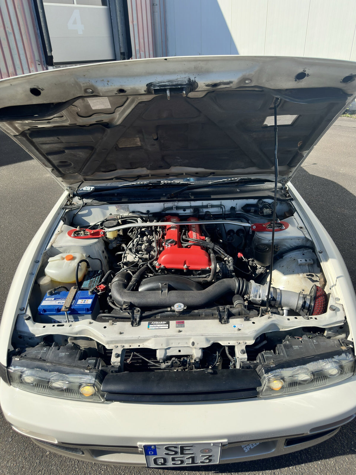 1993 Nissan Silvia Q's (PS13) — White/Silver Two-Tone - Image 8