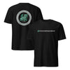 MidoriWorks Kanji Shine logo tee in black, front and back views